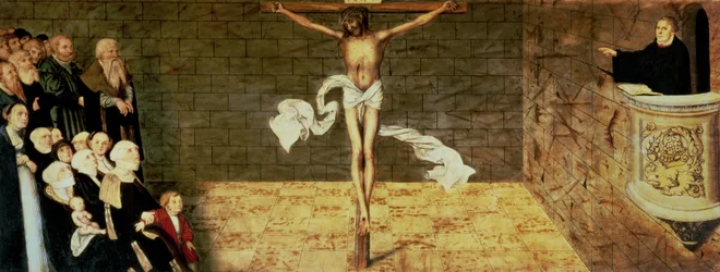 Martin Luthers Predigt (Detail)
